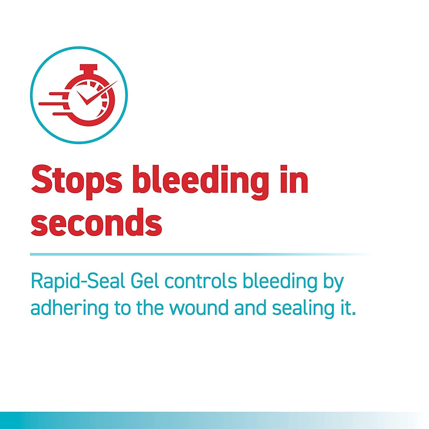 RapidSeal Antibacterial Wound Gel Stops Bleeding in Seconds Ideal for Cuts, Scrapes, Razor