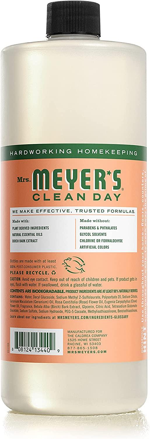 Mrs. Meyer's Geranium MultiSurface Cleaner Concentrate 32 oz, Pack