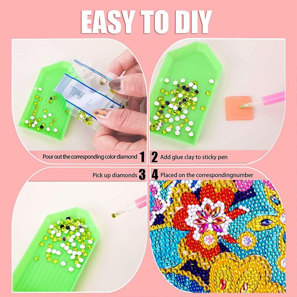5D Diamond Painting Kit Flower Style, DIY Diamond Painting Full Kits, Diamond Art Full Drill Crystal Rhinestone Cross Stitch Embroidery for Adults Kids, Arts Craft for Home Decor Gifts 30x60cm