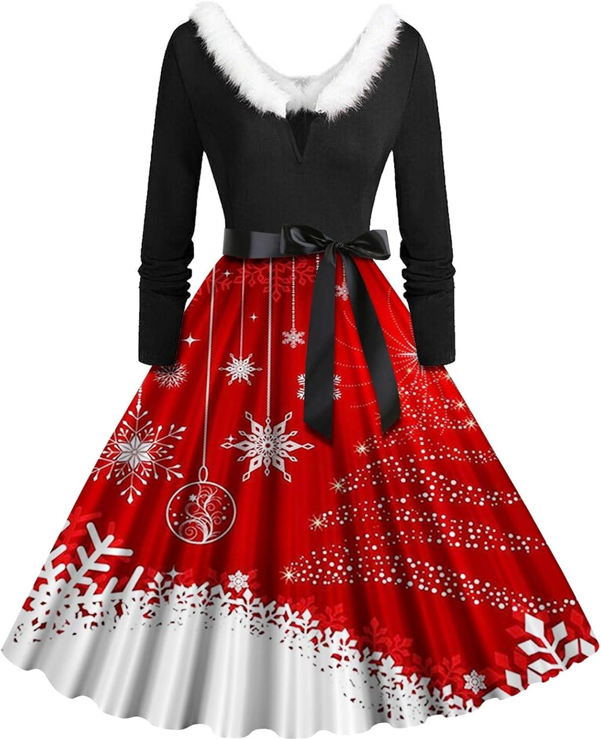 white christmas dresses Women's Light Strand Sweater Dress