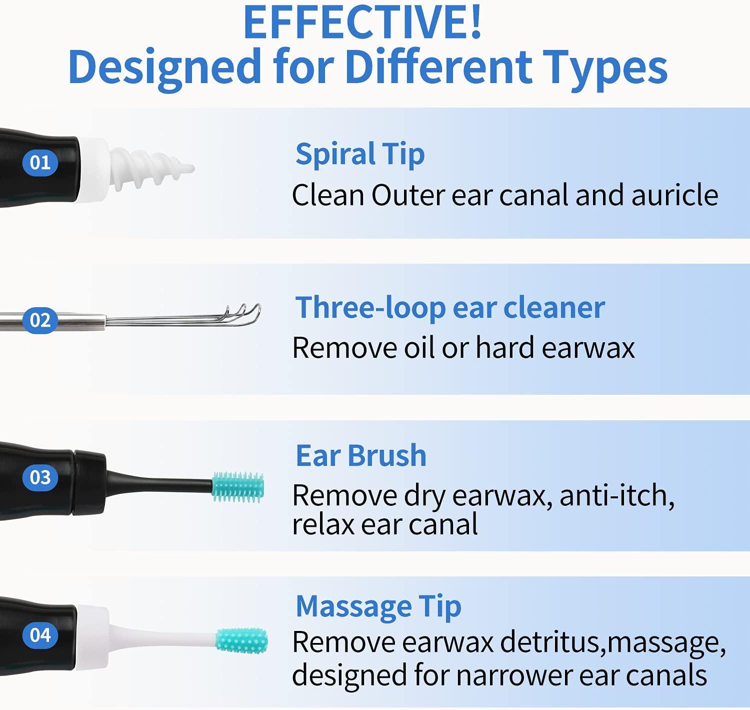 QGripsEarwaxRemover Ear Wax Removal Tool Silicone Ear Wax Remover