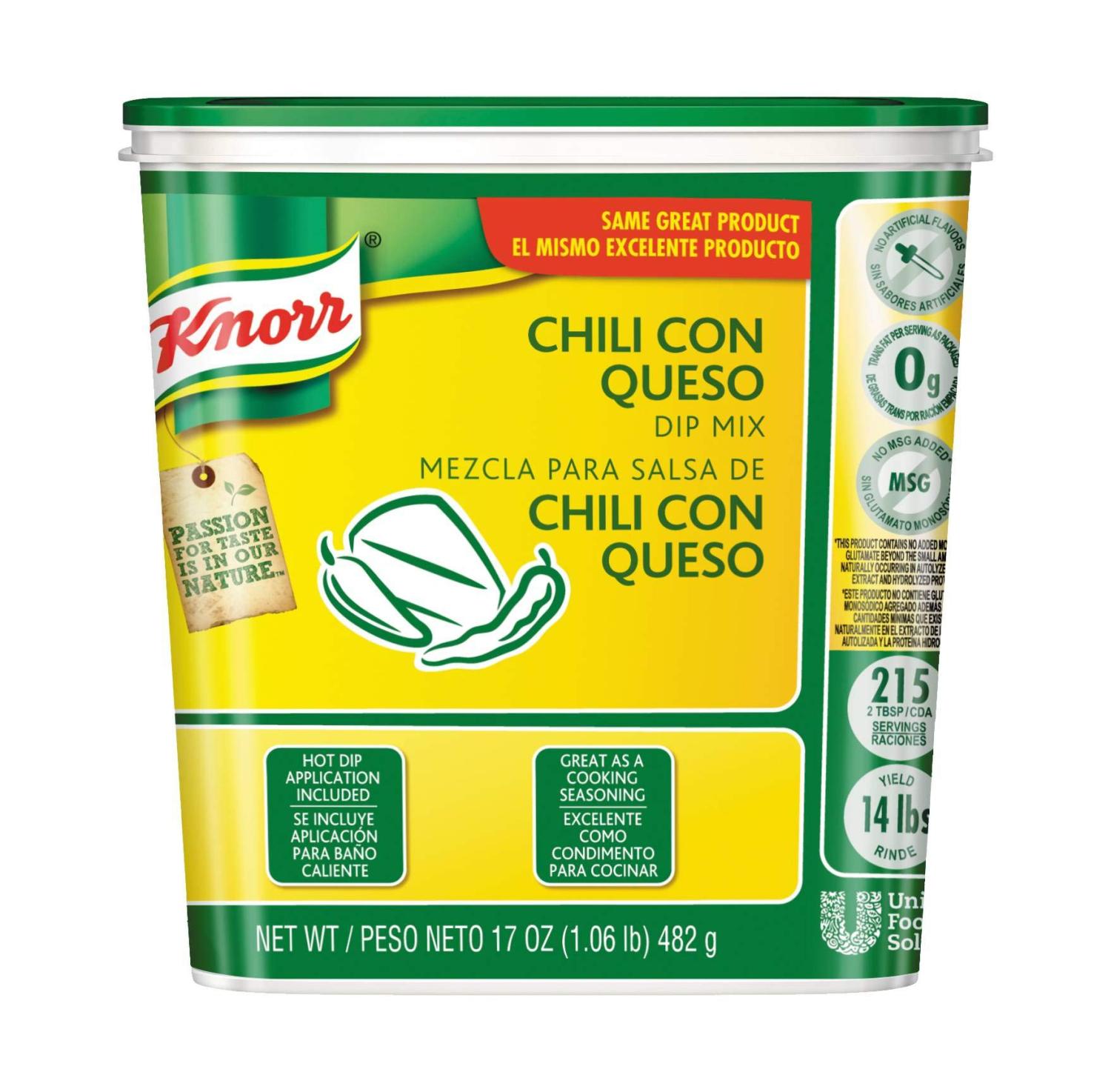 Knorr Chili Con Queso Dip Mix, 1.06 Pound 6 per pack 1 each.
