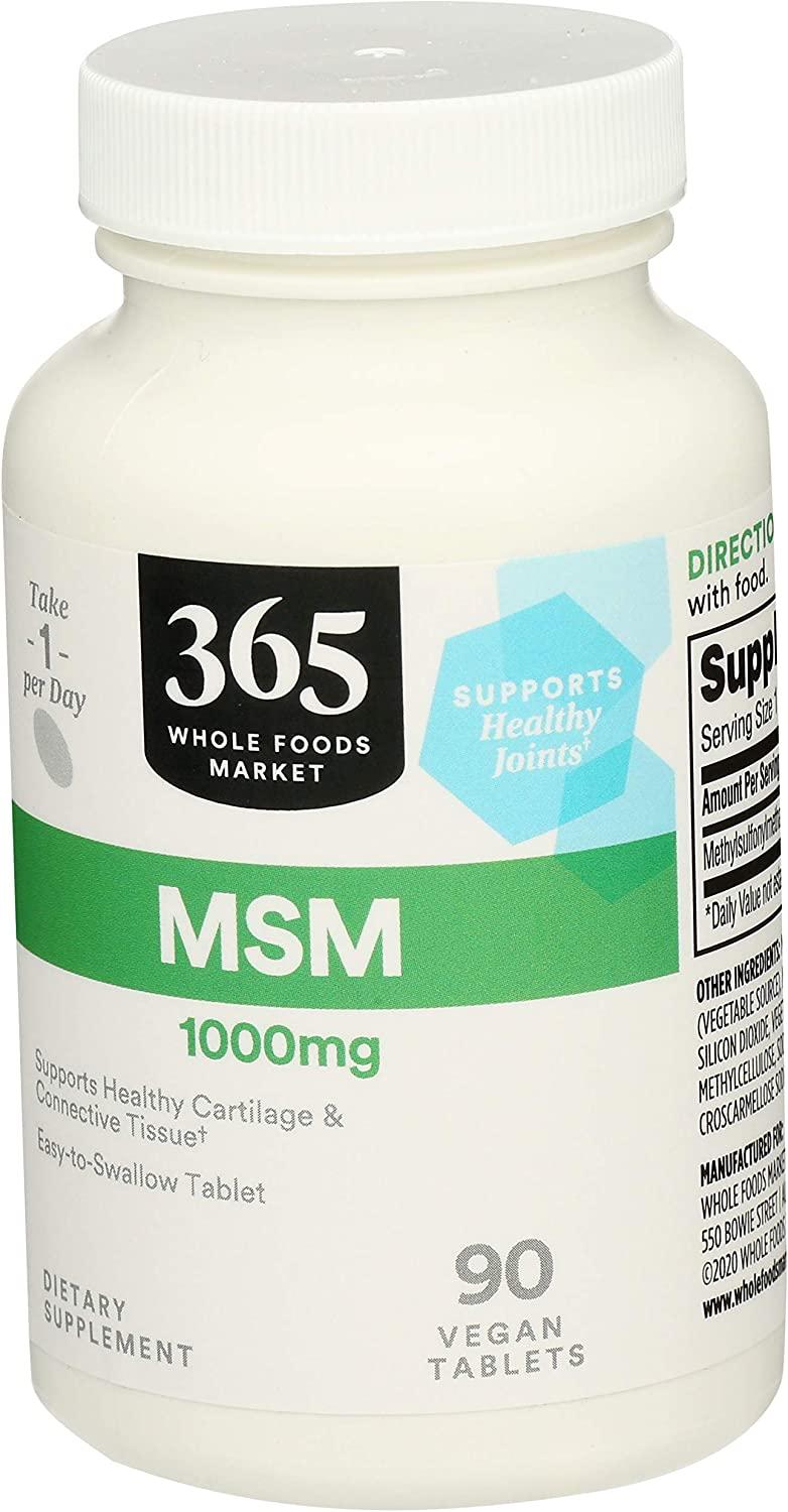 365 by Whole Foods Market, MSM 1000Mg, 90 Tablets