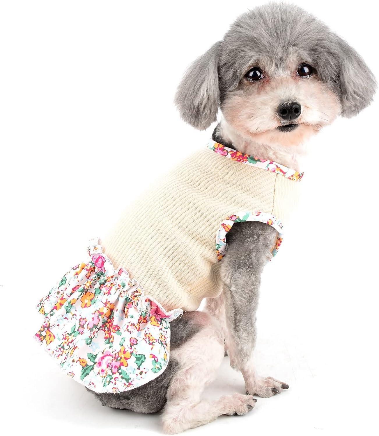 Zunea Floral Dog Dress for Small Dogs | Summer Princess Puppy Dress | Cute  Fancy Skirt for Female Pups | Chihuahua Yorkie Apparel Beige | Buy Now with  Express International Delivery | GoSupps.com