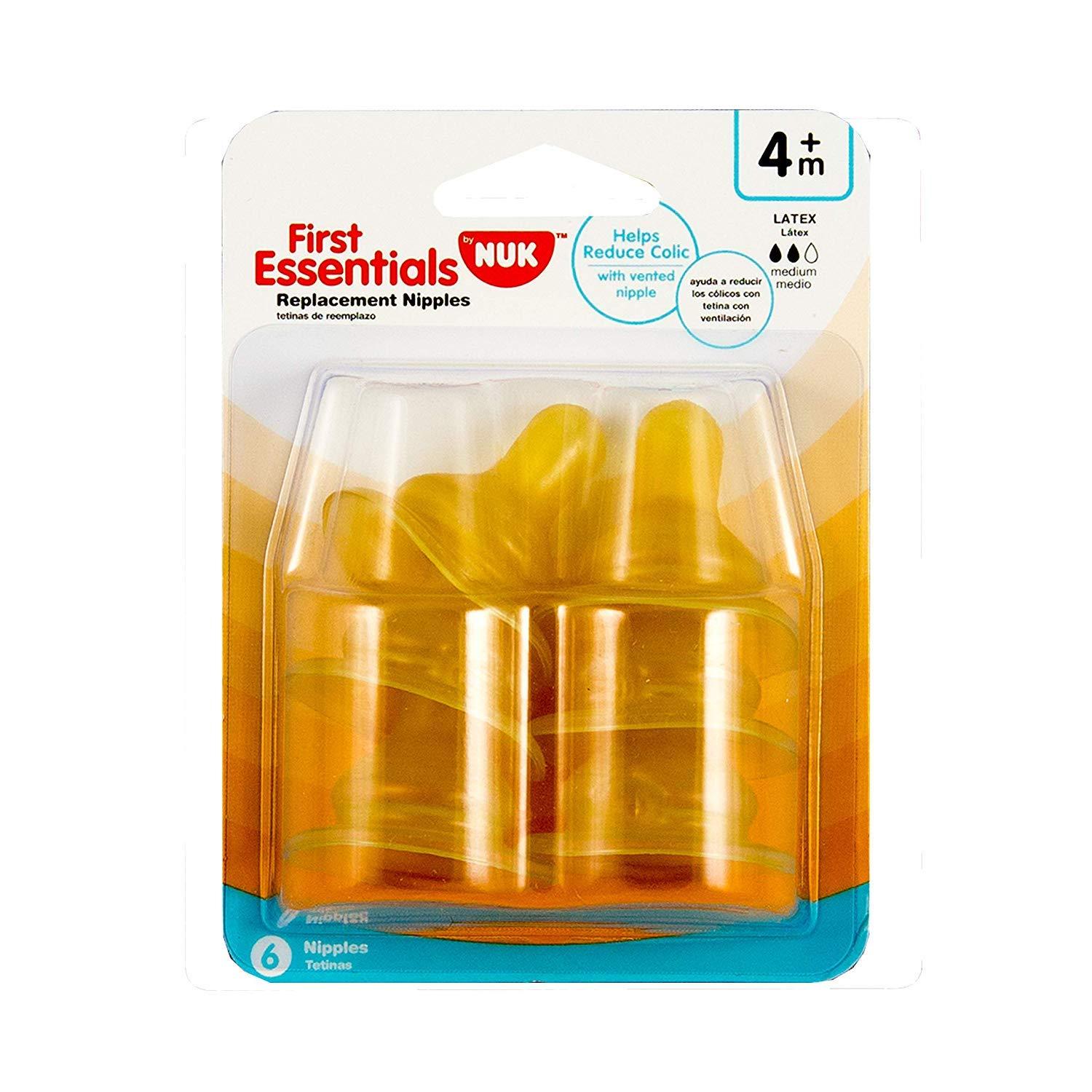 Gerber First Essentials 4 Months Medium Flow 3 Hole Latex Nipples