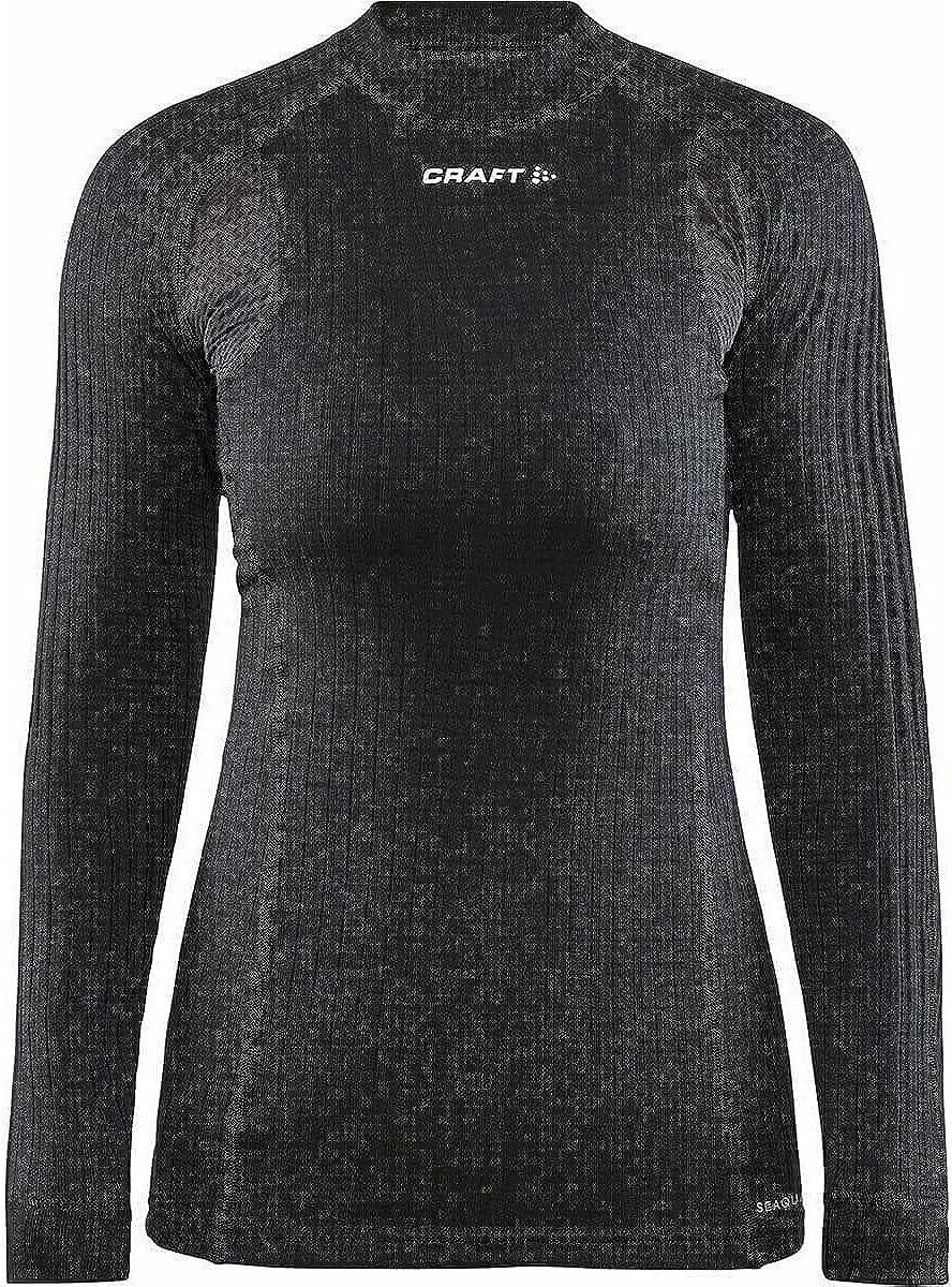 Craft Sportswear Women's Active Extreme X CN LS, Crew Neck Long Sleeve  Baselayer for Running, Cycling, Multi-Sports Black Small