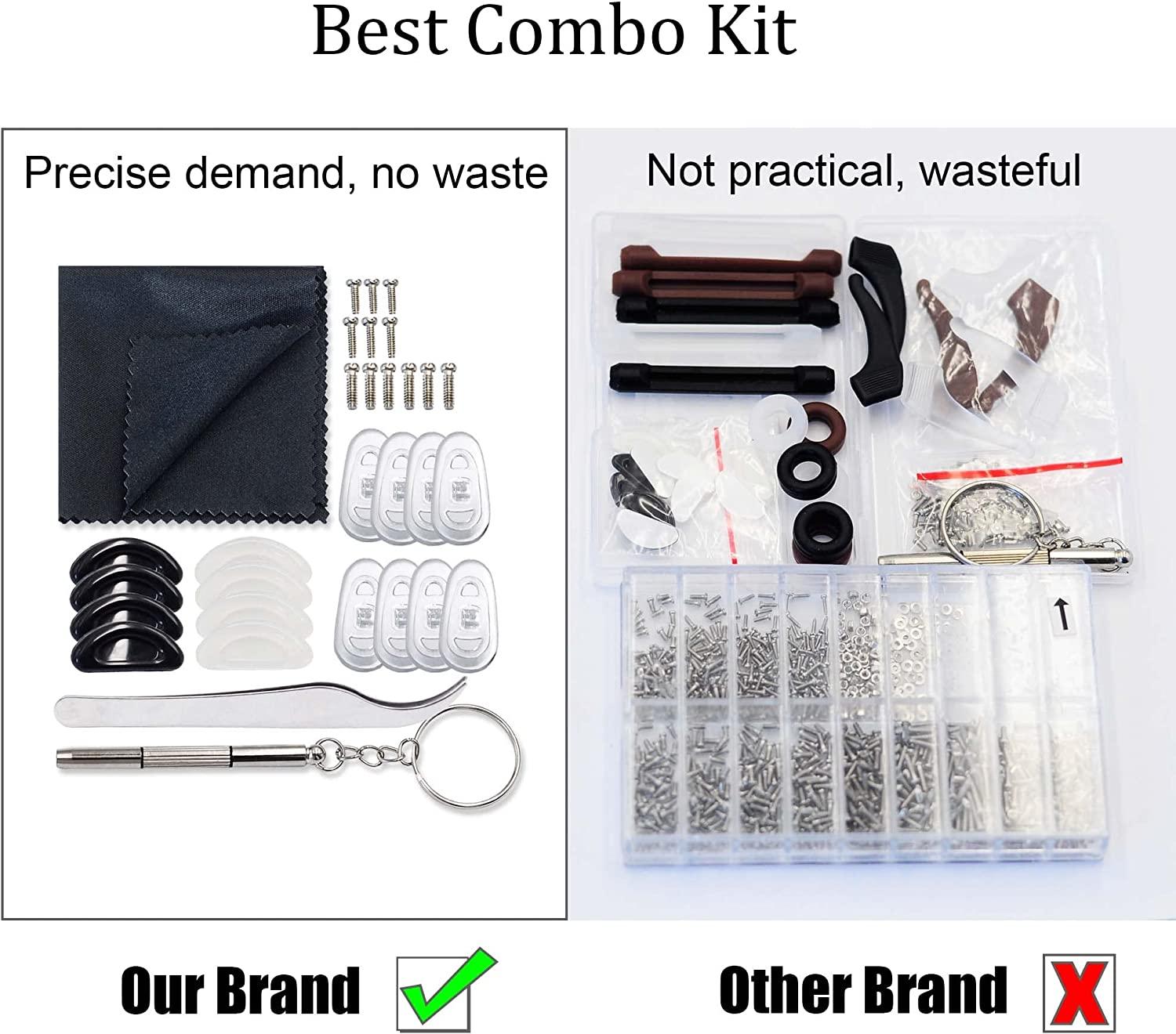 4 Pairs Soft Silicone Nose Pads and AntiSlip Adhesive Pads Eyeglass