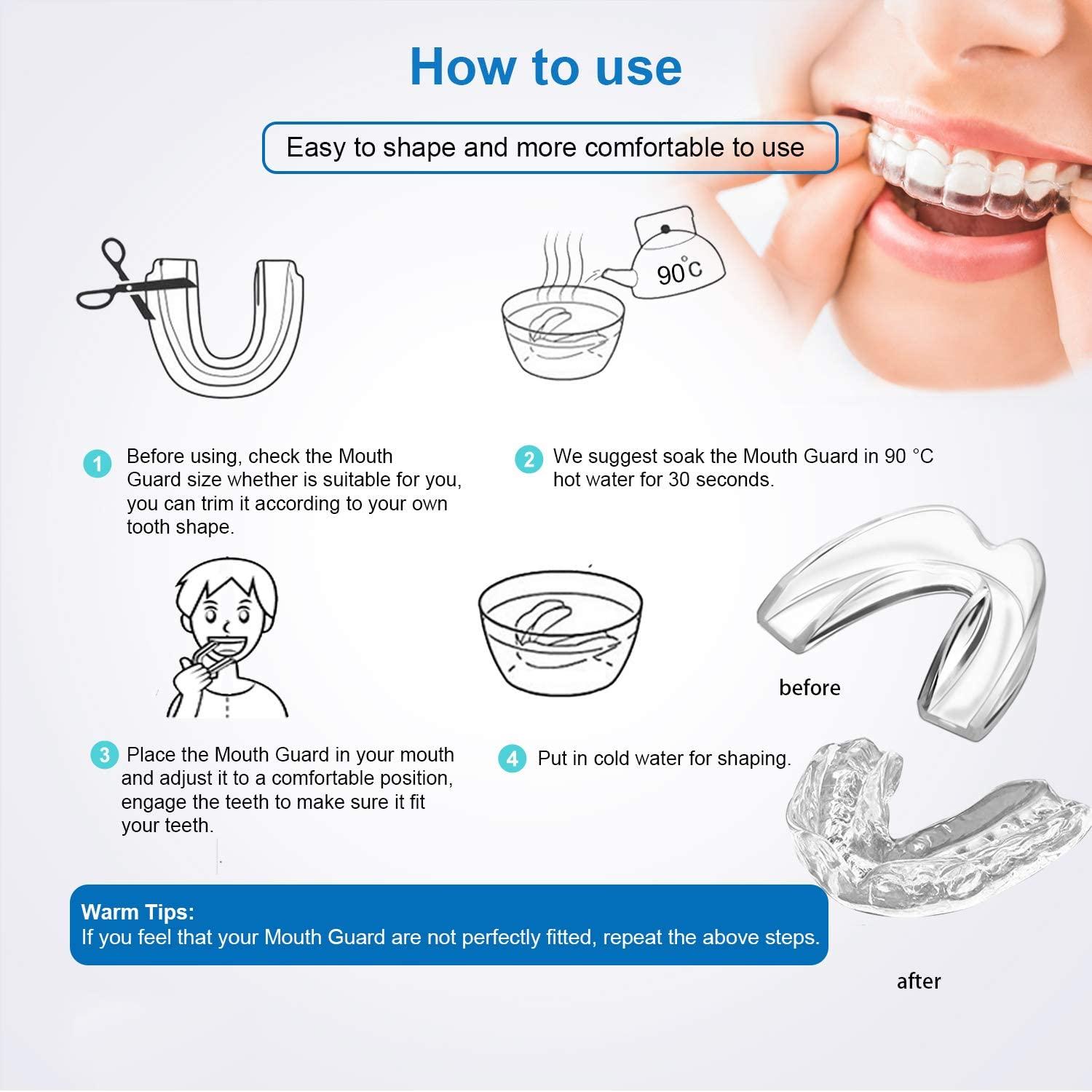 Kids Mouth Guard for Grinding Teeth, Pack of 4 Night sleep Teeth Guards