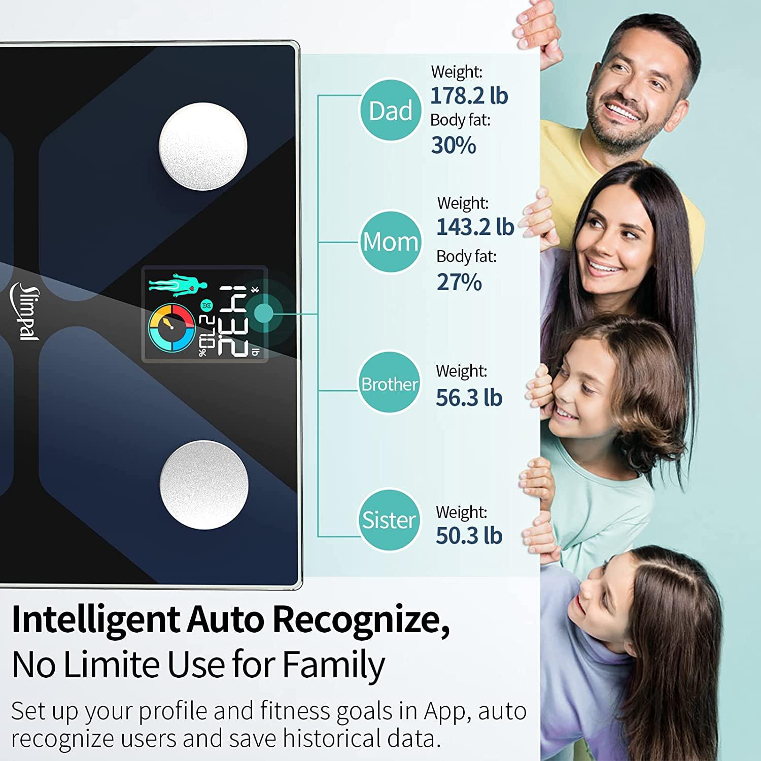 Slimpal Body Fat Measuring Tape and Smart Scale for Body Weight and Fat with APP Digital