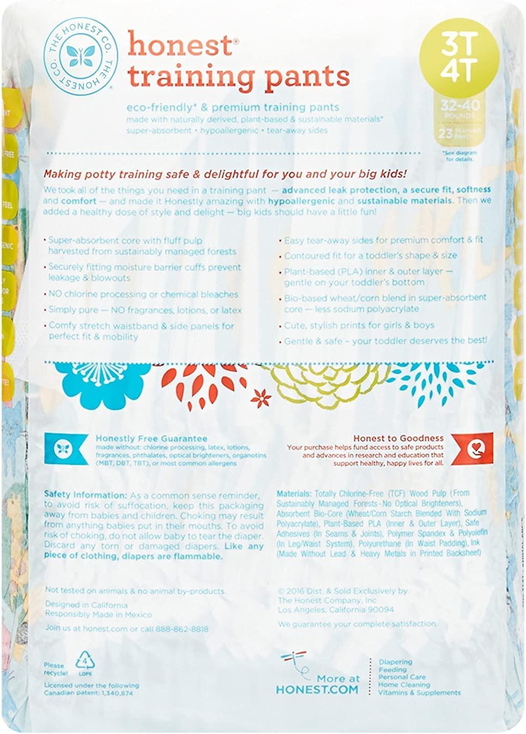 The Honest Honest Training Pants, Animal Abcs, 3T4T, 23 Count 3T/4T