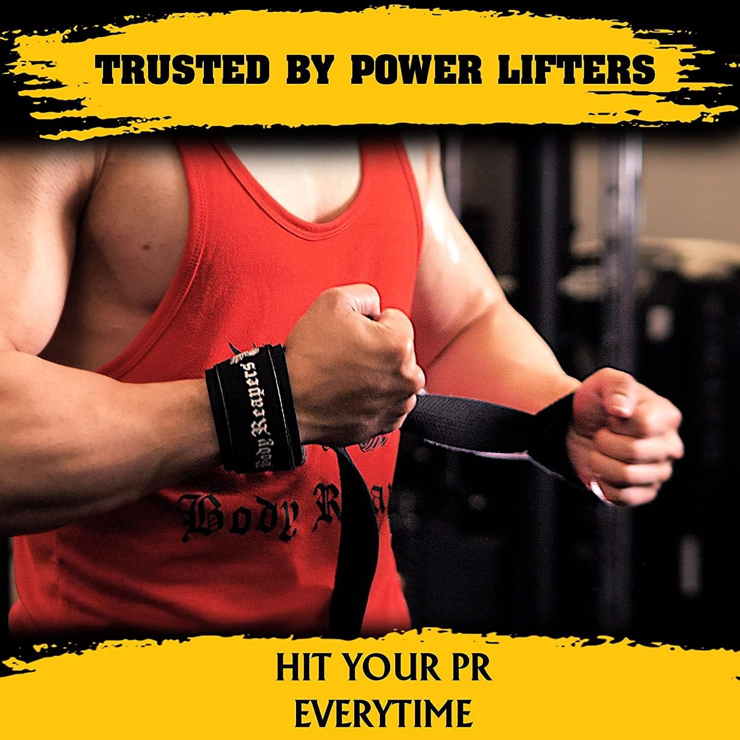 Body Reapers 24 Lifting Straps for Weightlifting Neoprene Cotton