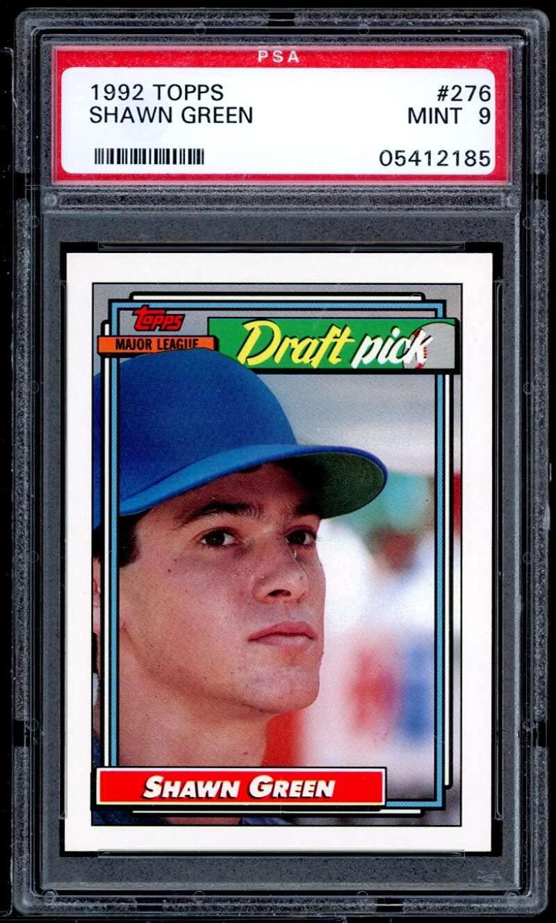 Shawn Green Rookie Card 1992 Topps #276 PSA 9