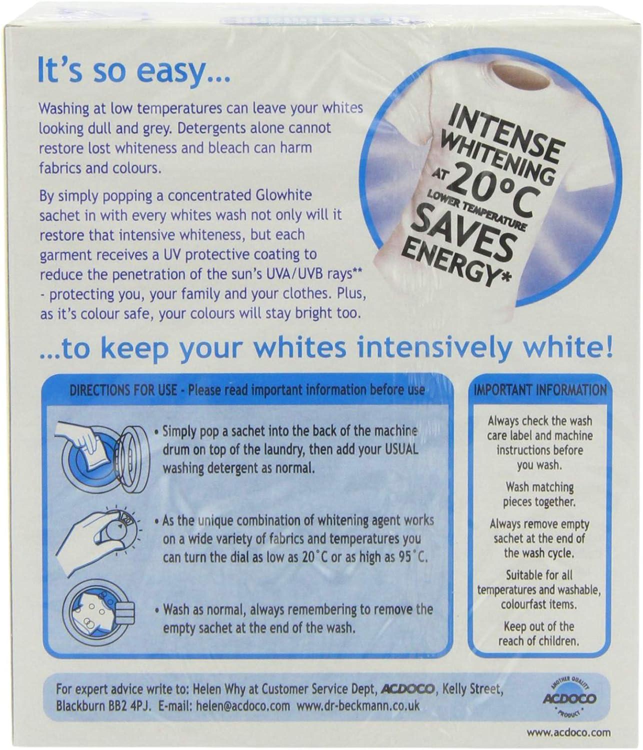 Dr Beckmann Glowhite Fabric Whitener with Stain Remover (3 x 40g