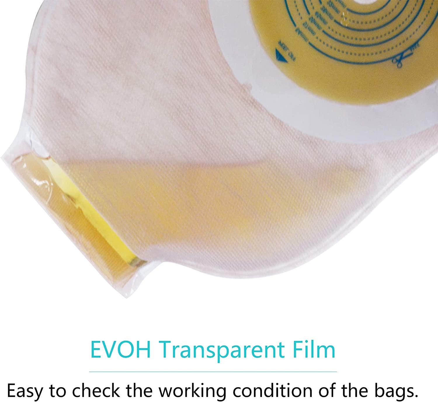 Carbou Ostomy Bags,20PCS Colostomy Supplies,One Piece Drainable Ostomy