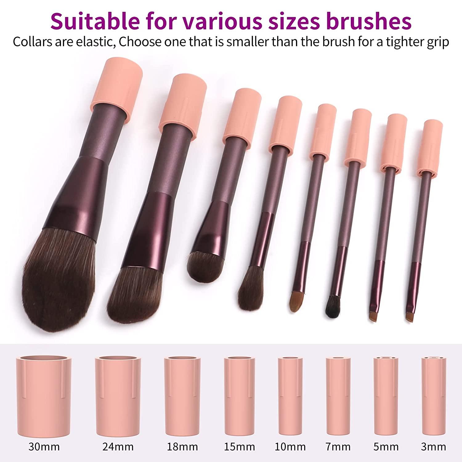 Fesmey Makeup Brush Cleaner Dryer Machine,Super-Fast Electric Brush Cleaner  Spinner with 8 Size Collars,Automatic Brush Cleaner Spinner Makeup Brush
