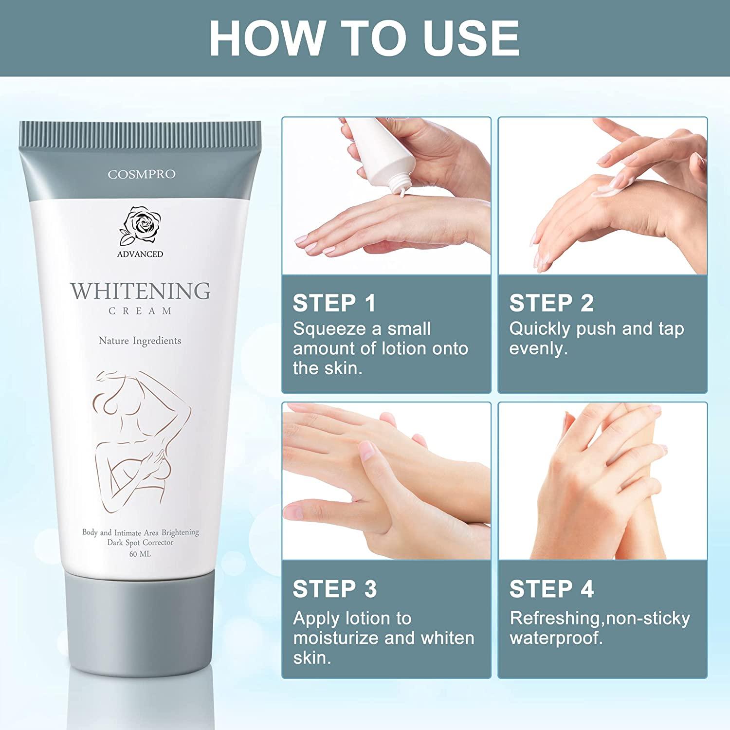 Skin Lightening Cream for Dark Skin,Intimate Skin Bleaching Cream for Black Skin,Brightening