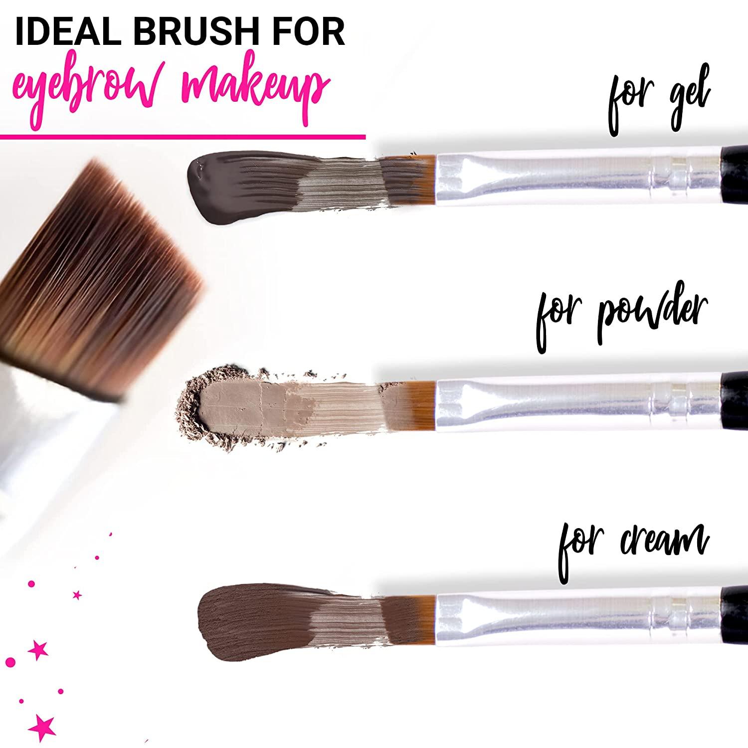 Duo Eyebrow Brush by Keshima Premium Quality Angled Eye Brow Brush