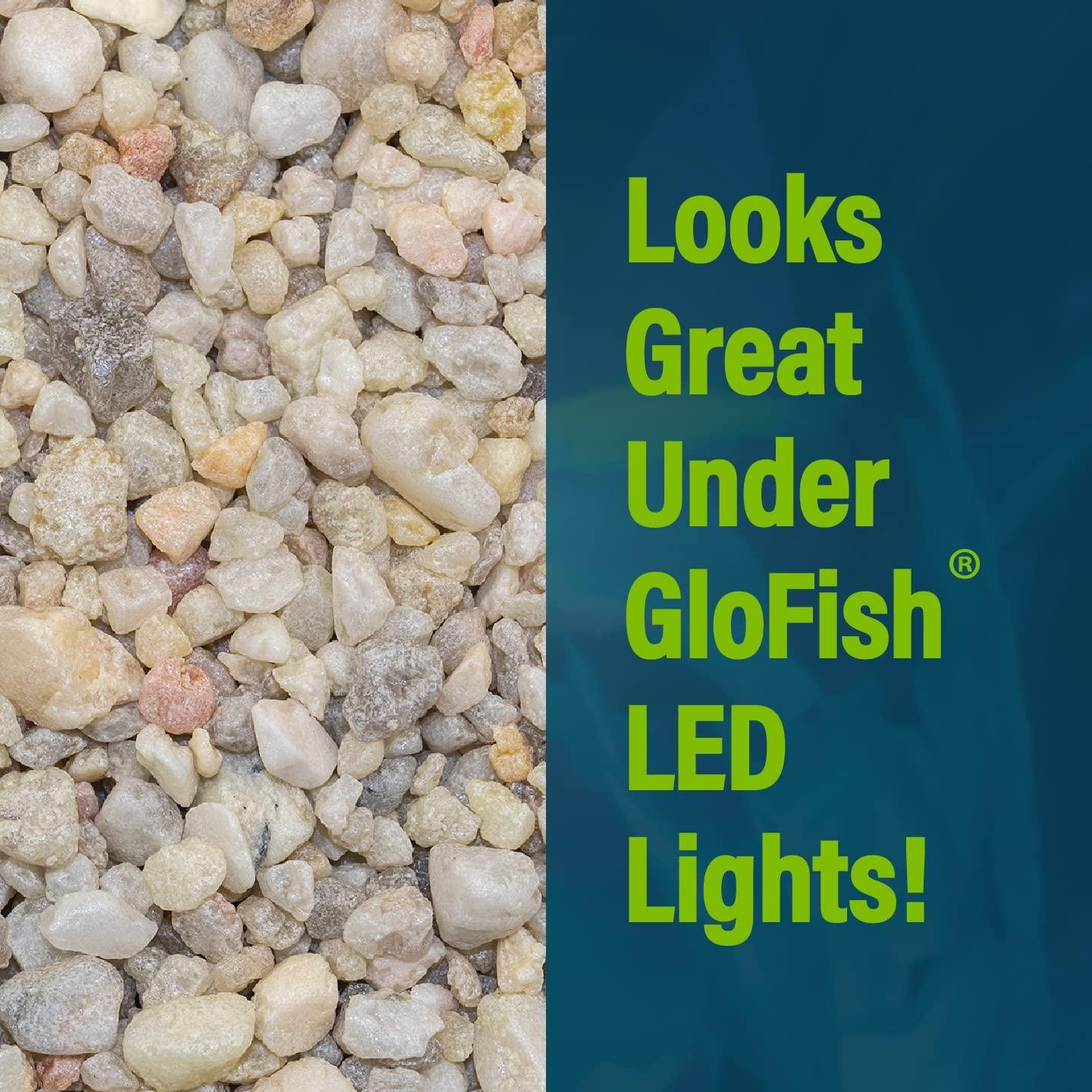 GloFish Aquarium Gravel 5 Pounds, Pearlescent, Complements Tanks and
