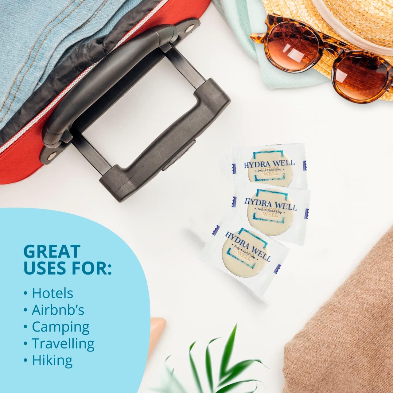 HYDRA WELL 1 OZ (50 Pack) Bar Soap Round Bulk Hotel Travel size