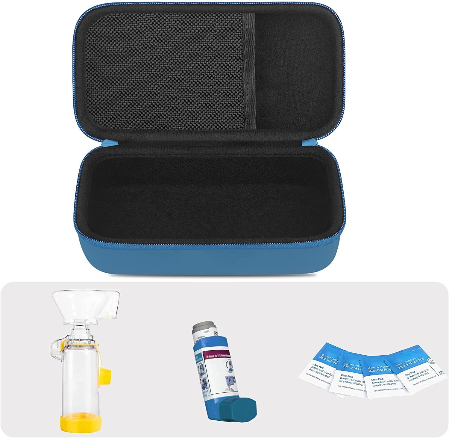 Elonbo Carrying Case for Asthma Inhaler Spacer Travel Organizer Bag