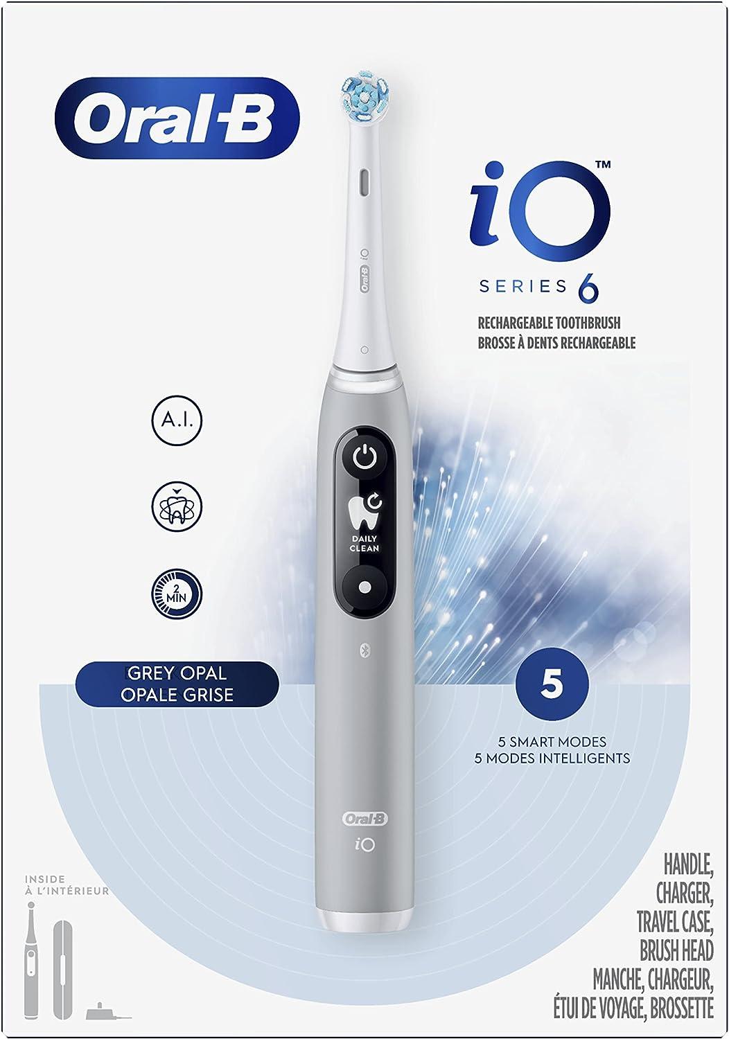 Oral-B iO Series 6 Electric Toothbrush - Gray Opal with (1