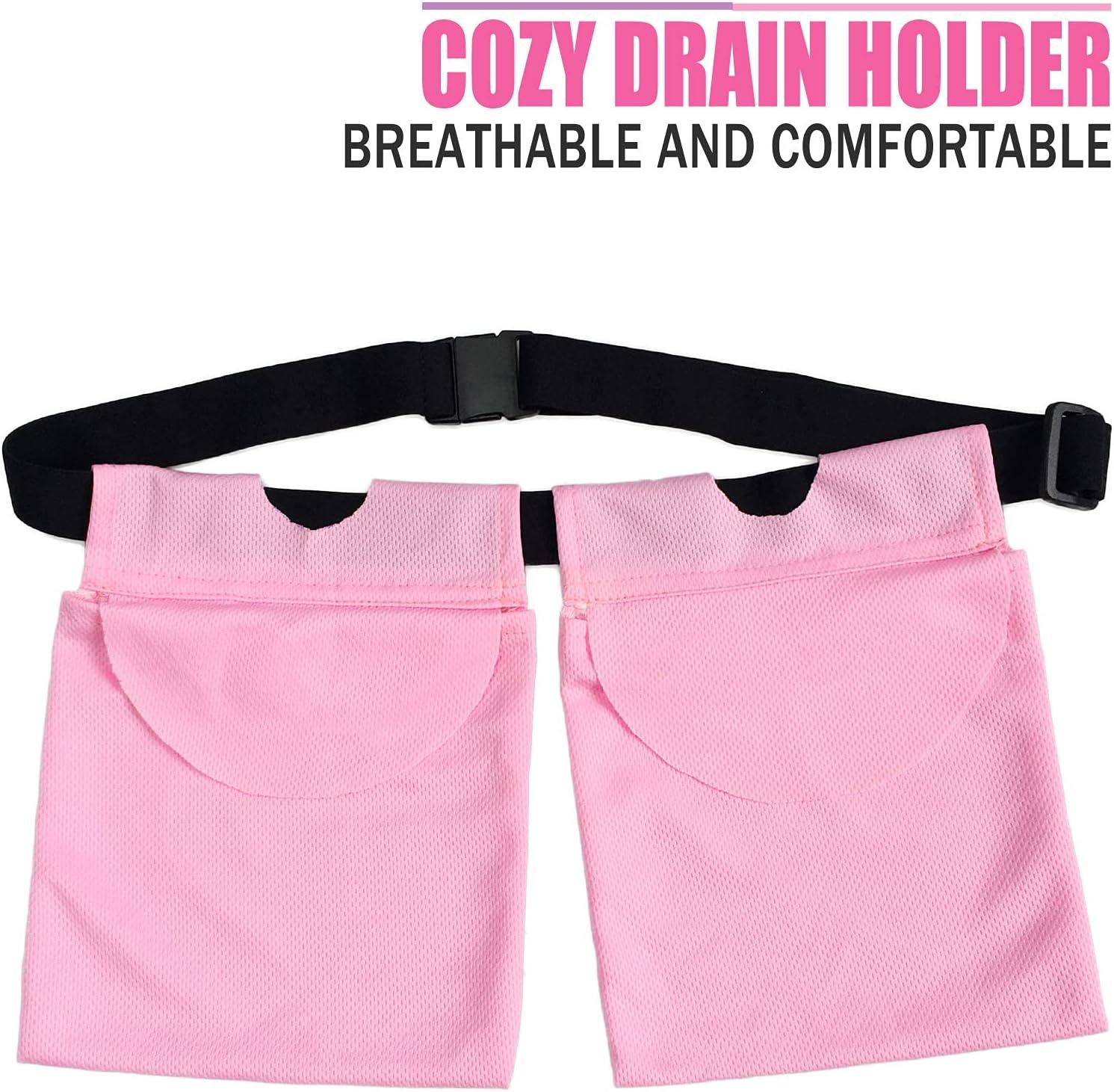 Quick Dry Mastectomy Drain Holder Pouch with Shower Bag, Tummy Tuck