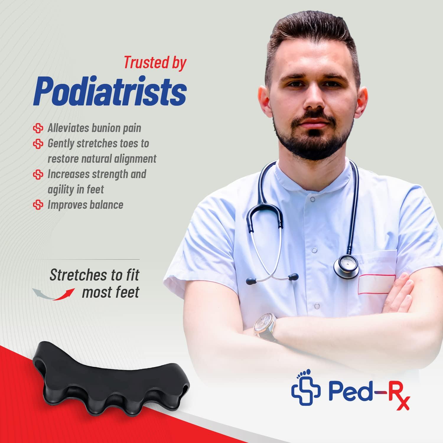 3 pairs PedRx Toe Separators Toe Stretchers to Straighten Overlapping Toes, Crooked Toes