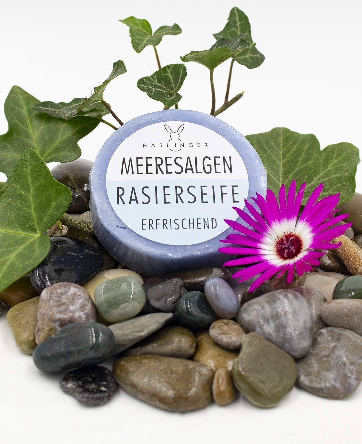 Haslinger Seaweed Alga Marina Shaving Soap 60g Natural Ingredients