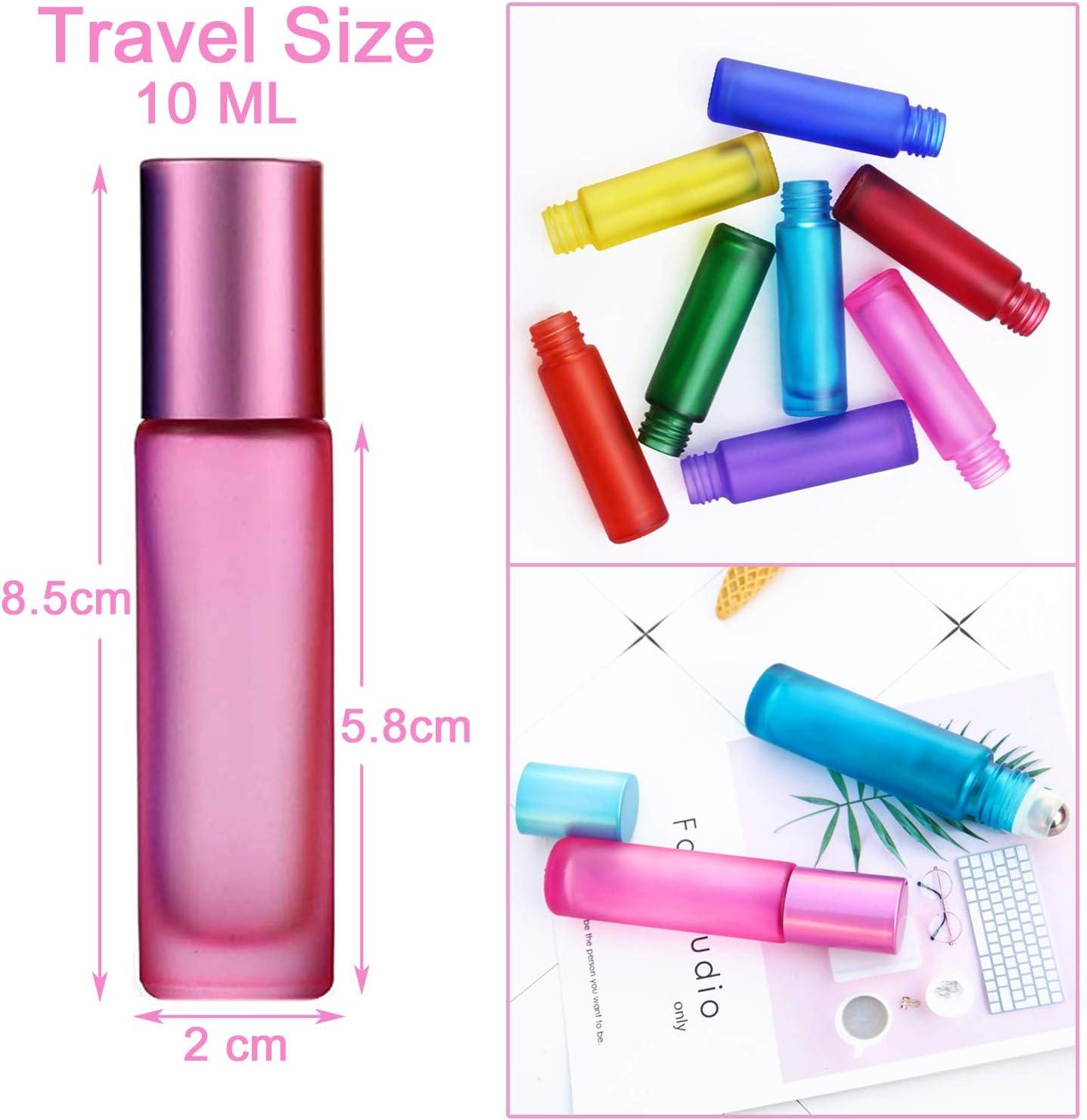 Alledomain 10 Ml ätherische Öle Rollflaschen Set - Mit Edelstahlkugeln & Zubehör