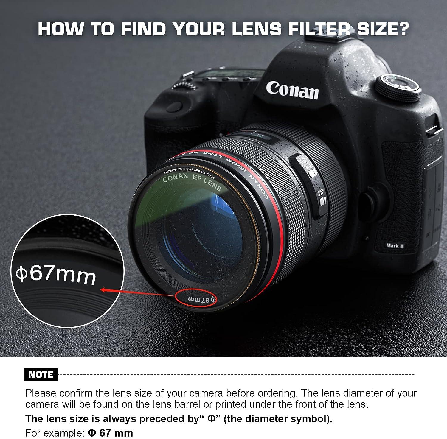 82mm 1/8 Black Mist Diffusion Lens Filter MRC Nano Coatings