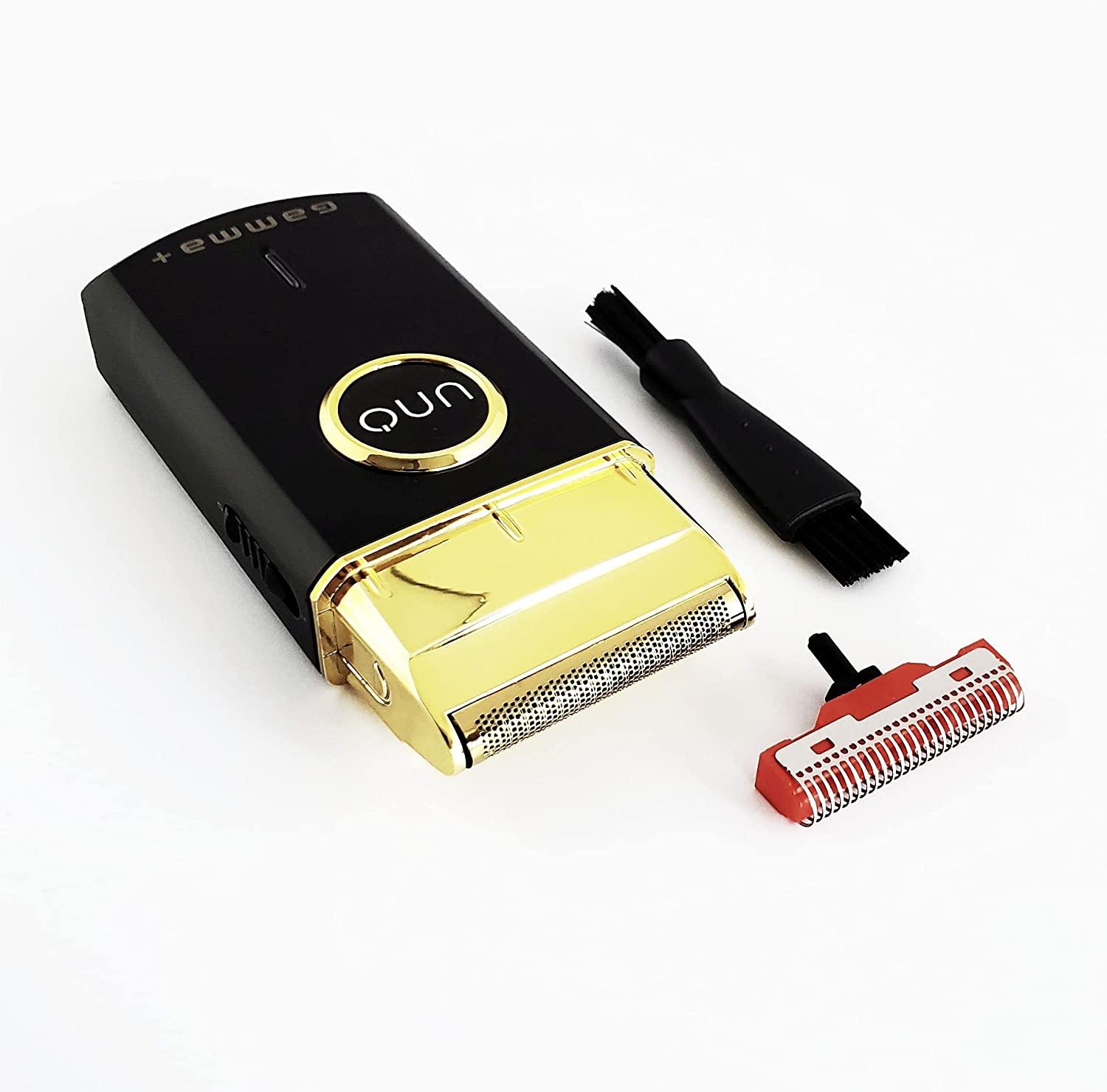 GAMMA+ Uno Mini-Sized Travel Mens Corded-Cordelss Foil Shaver, USB  Rechargeable, Black Black Shaver