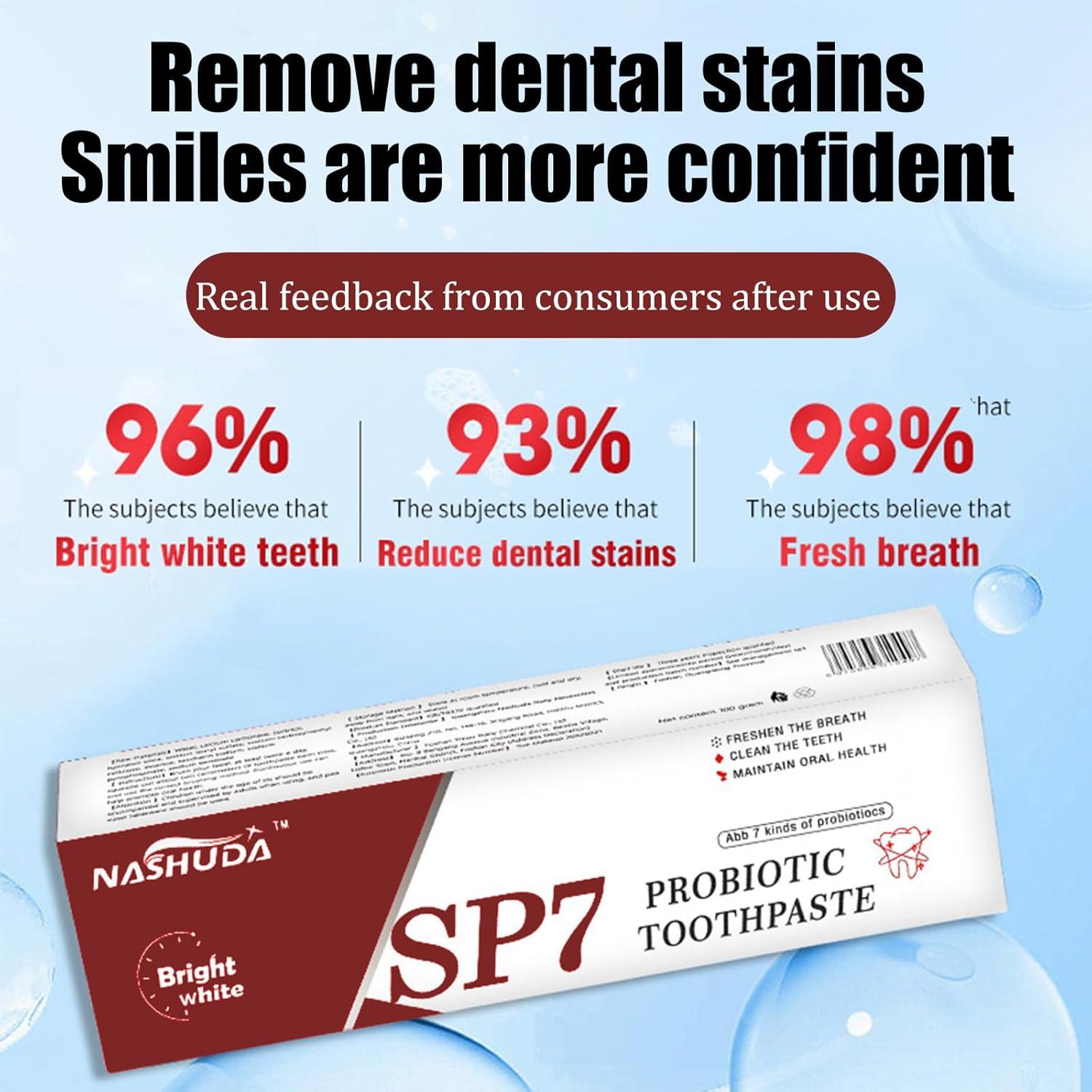 SP7 Probiotic Whitening Toothpaste - Ultra Stain Removal & Deep ...