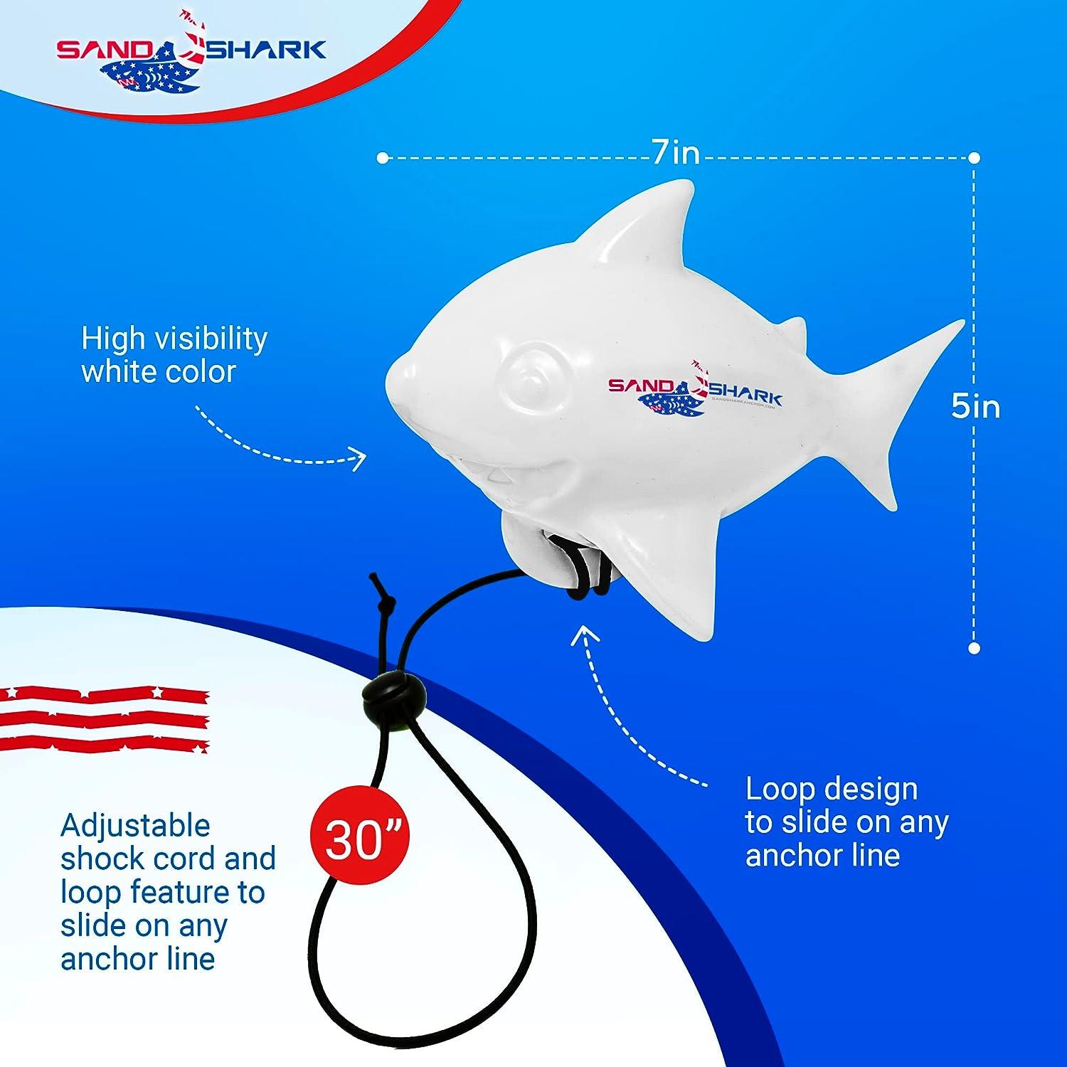 Premium Floating Anchor Marker Buoy by SandShark. High Visibility Markers  for Anchors at The Beach, Lake, Shallow Water, Sandbar, Find Your Anchor  (Red White Blue)