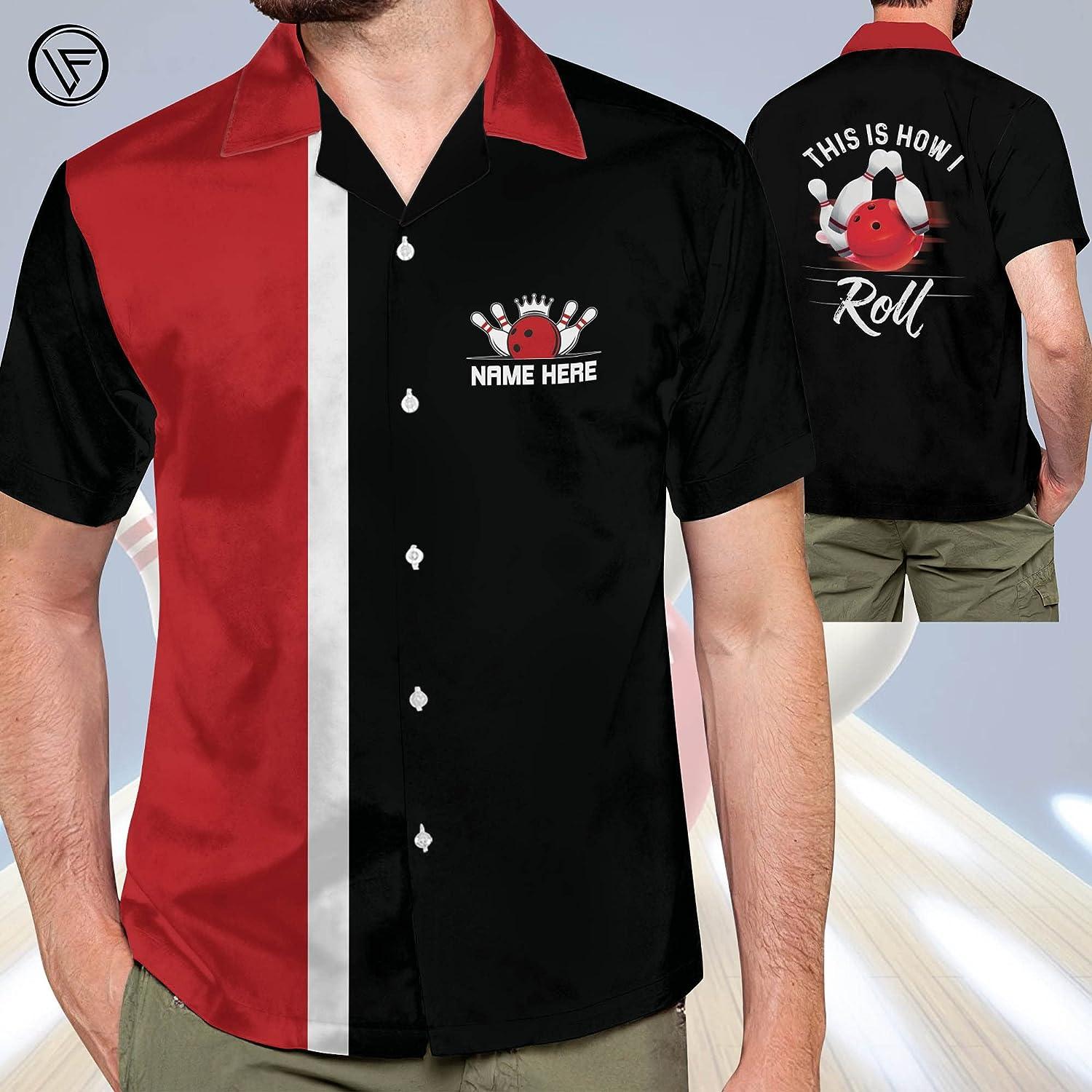 It's Not How You Bowl It's How You Roll Polo Shirt, Black And Red