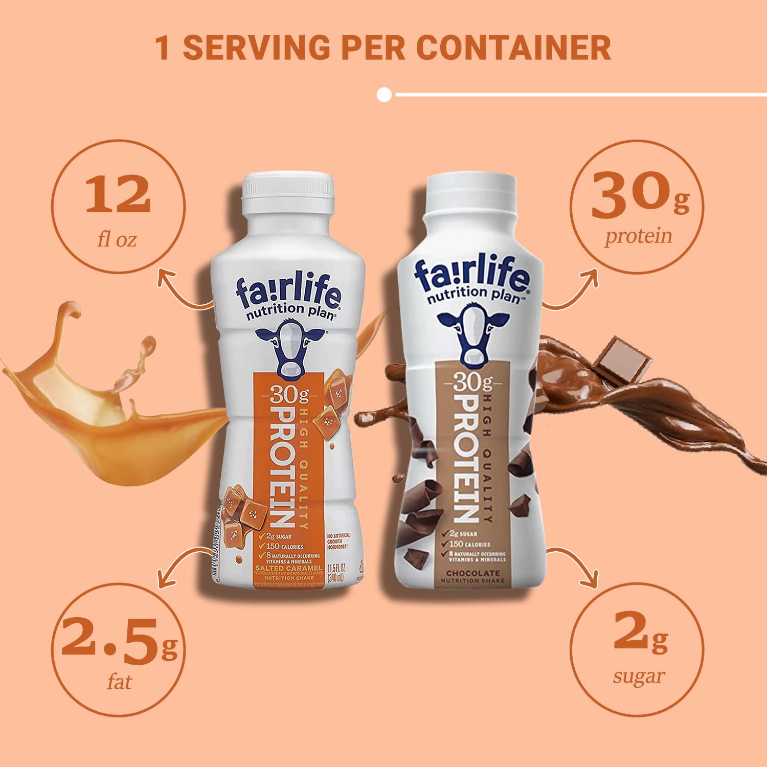 Fairlife Nutrition Plan High Protein Chocolate/Caramel Shake 12 pk