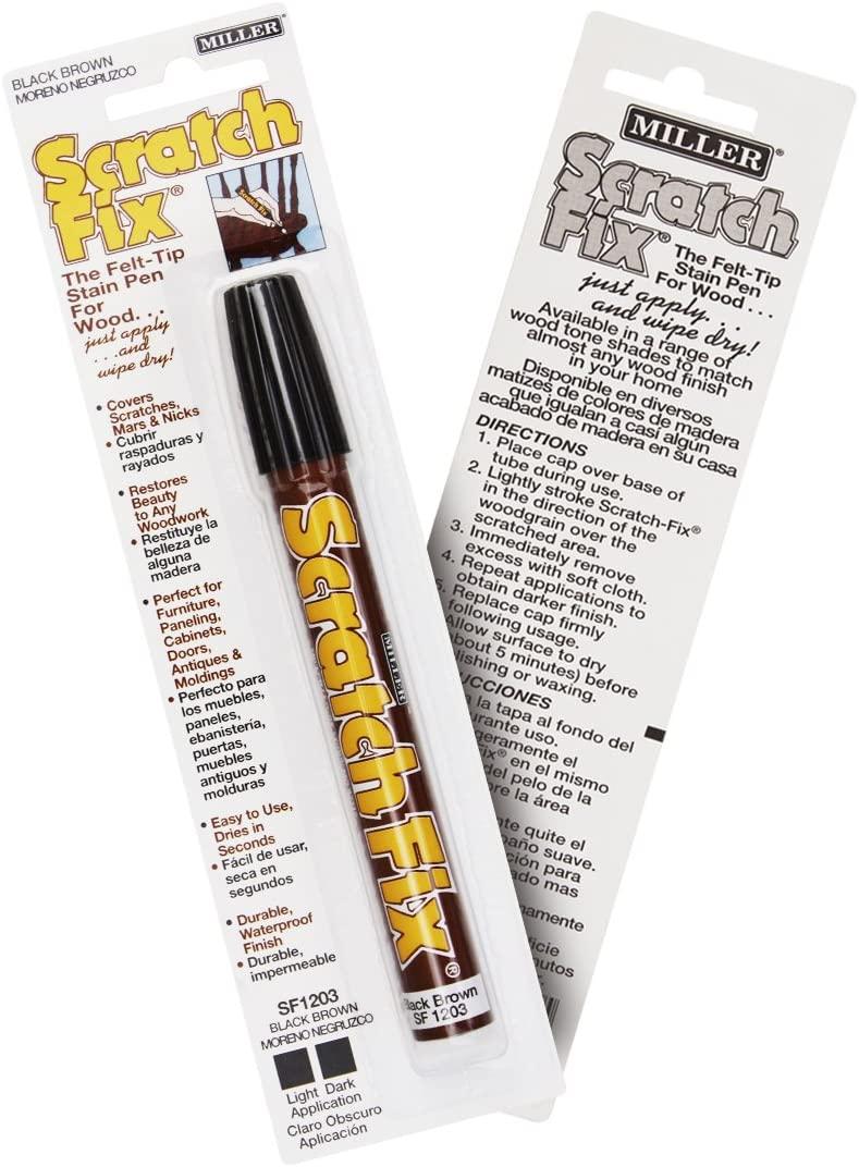 Miller SF1203 Wood Stain Scratch Fix Pen / Wood Repair Marker Black