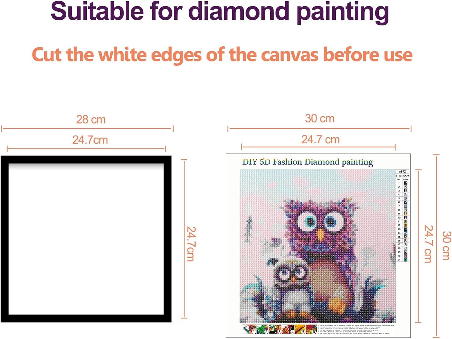 Paint with diamond frame size  Diamond art, Diamond paint