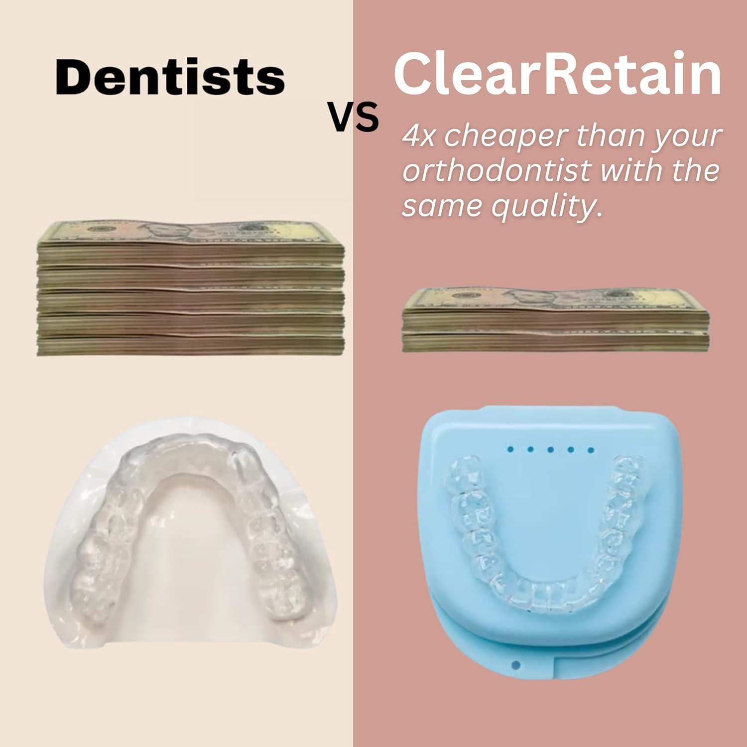 Custom Clear Dental Retainers Kit | Perfect Fit Replacement Upper ...