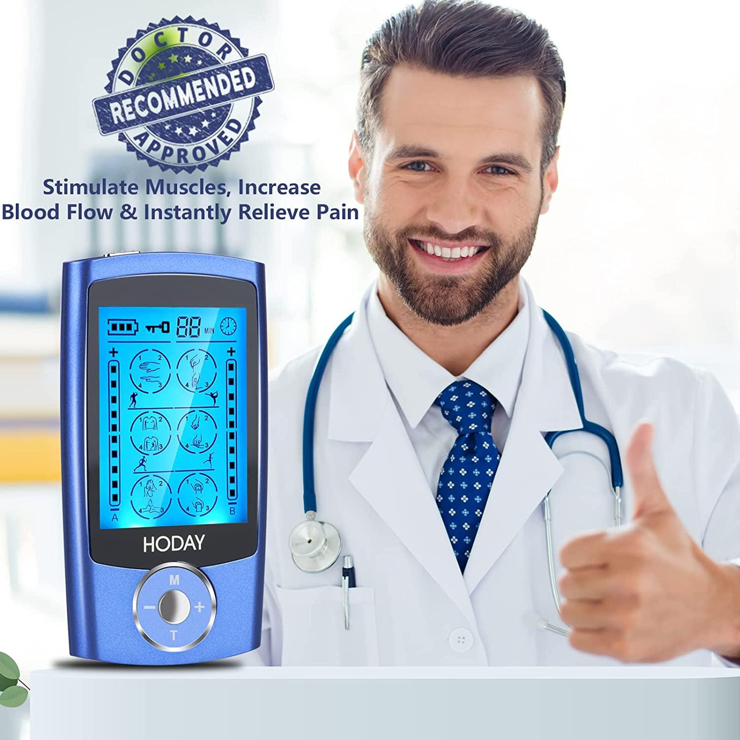 Tens Unit Machine Muscle Stimulator, HODAY Dual Channel TENS EMS Unit