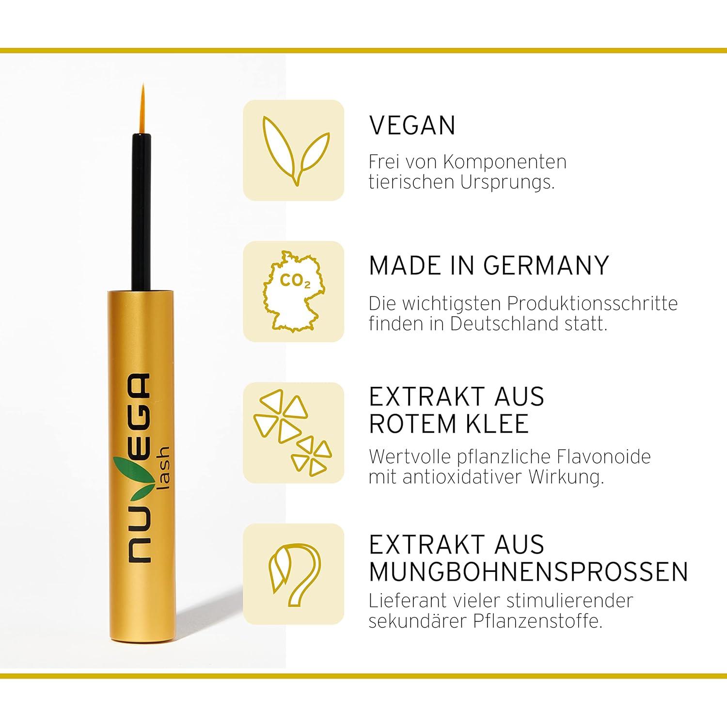 Nuvega Lash Vegan Eyelash & Eyebrow Serum | Fast Growth & Length