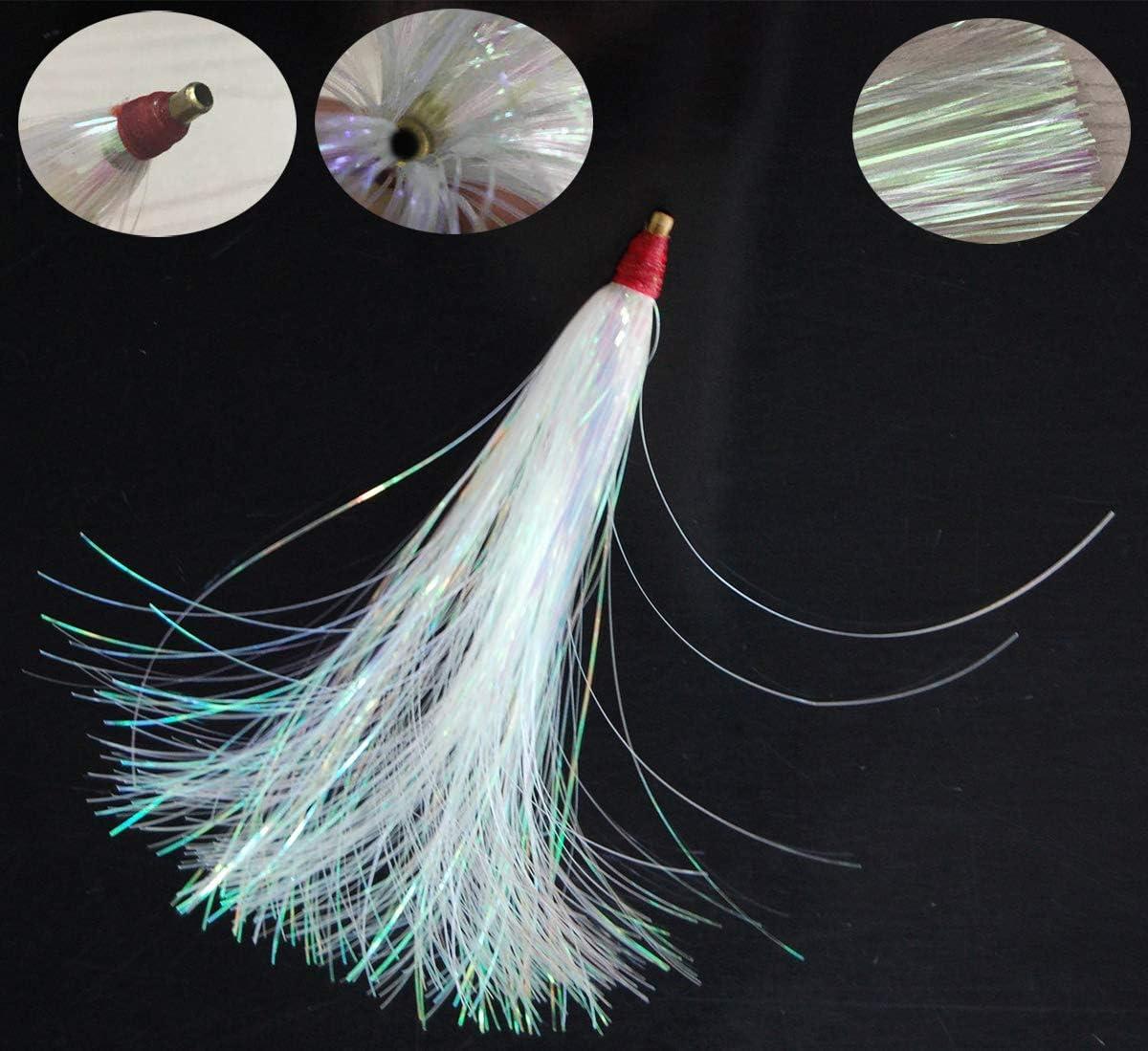 Bucktail Teasers Mylar Flash Teaser Tail Bucktail Teaser Fluke