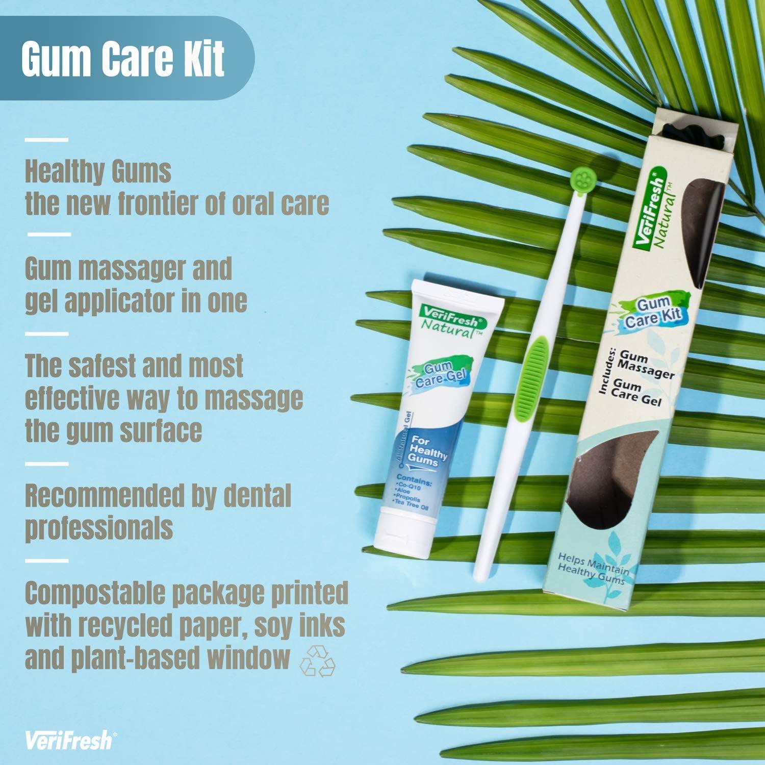 Gum Stimulator/Massager and All Natural Gum Gel VeriFresh Gum Care