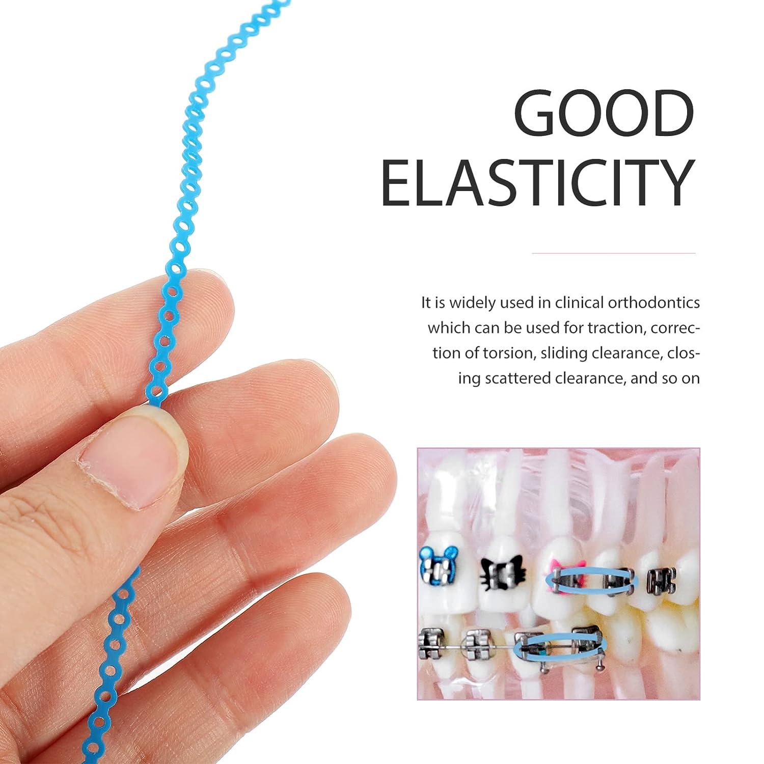 Orthodontic Braces Rubber Bands Power Chains, Elastic Chains, Flex Colored Bands