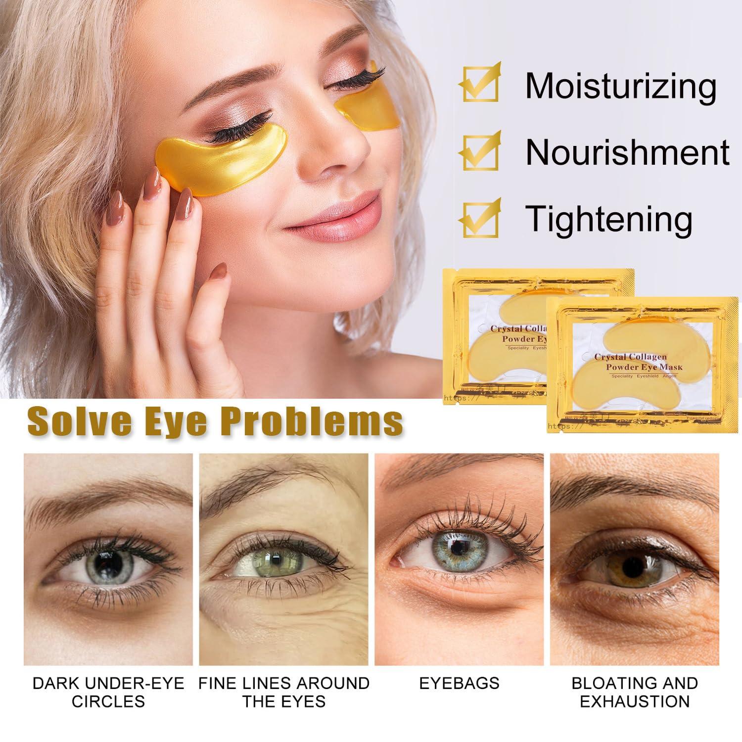Under Eye Gel Patches (30 Pairs, Mix Box Day & Night), Caffeine Under Eye Patches For Dark Circles, Hydrogel Mask With Collagen & Vitamin C For - View #3
