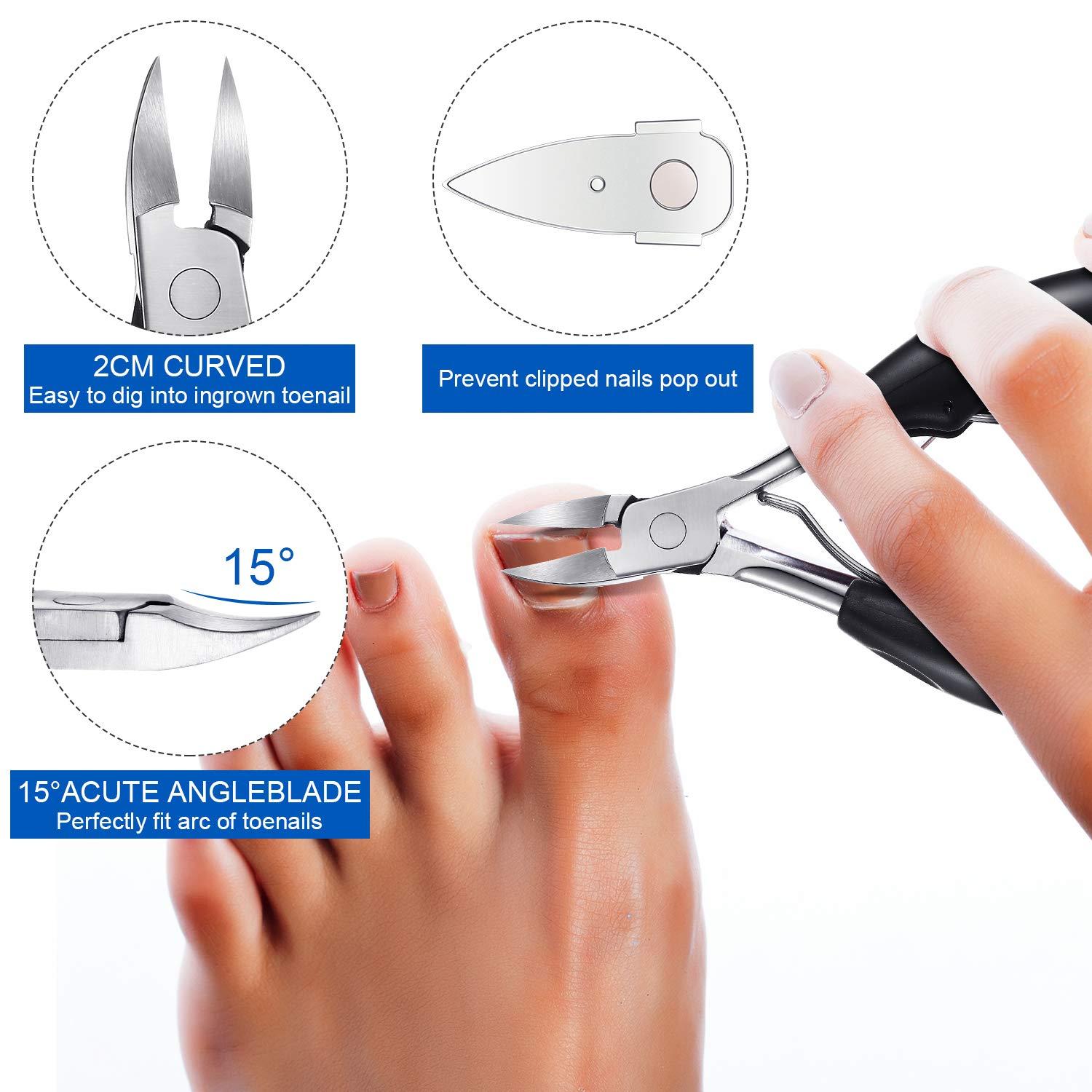 10 Pieces Ingrown Toenail Tool Toenail Clippers Set Nail Clipper
