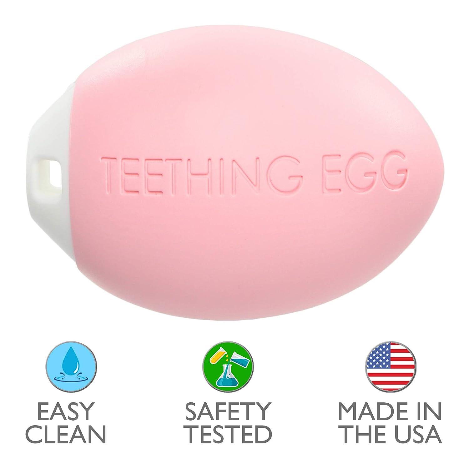 Teething Egg Pink Bundle Baby Registry Essential Infant Toys