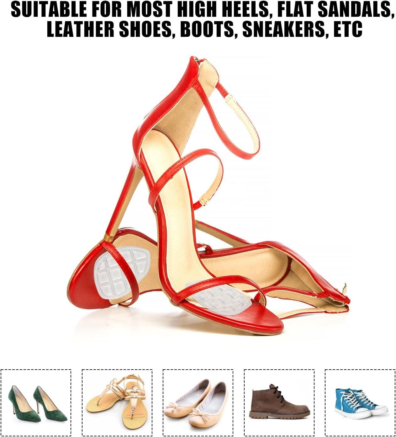 4 Pairs Forefoot Pads Metatarsal Pads Ball of Foot Cushions for High Heels AntiSlip Shoe