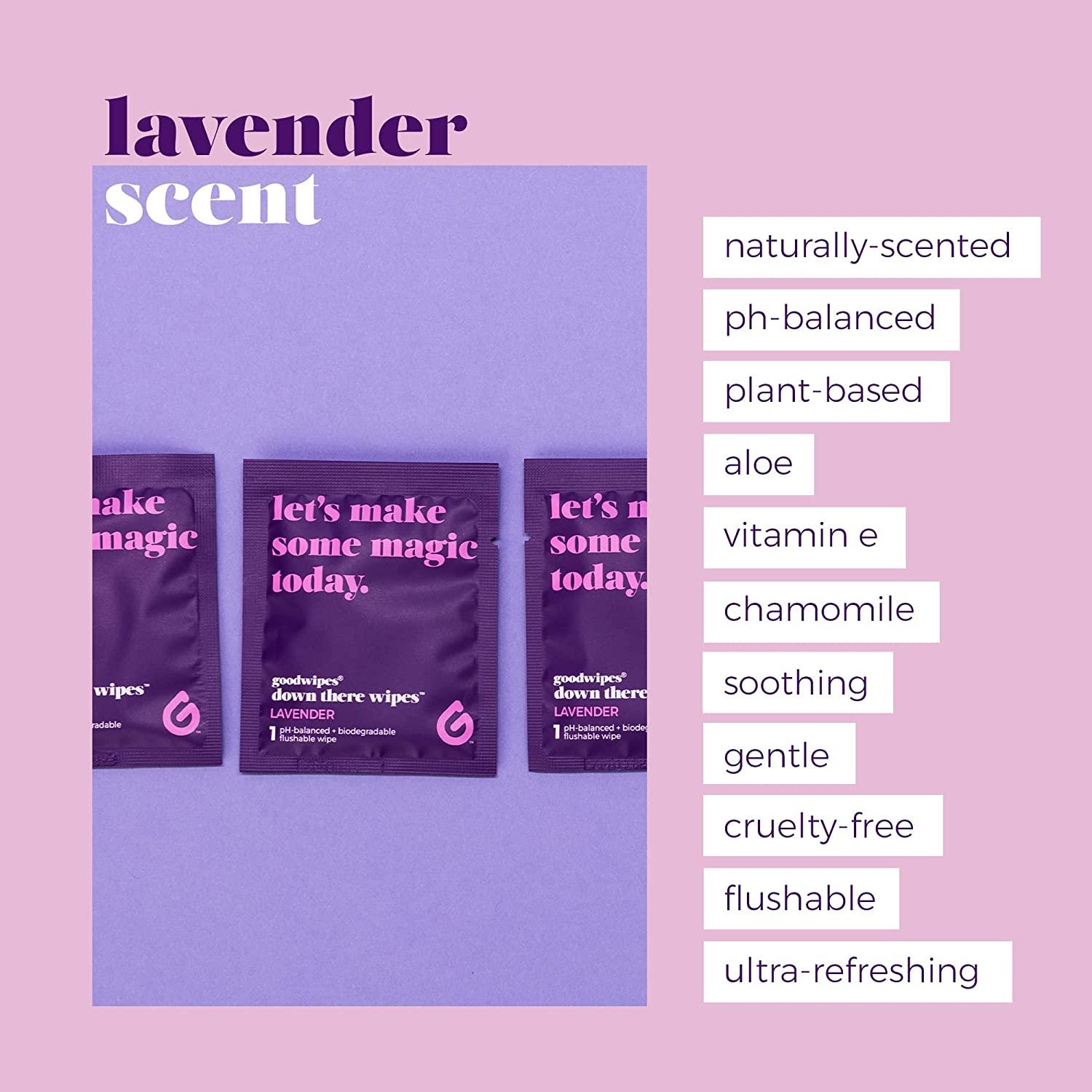 Goodwipes LavenderScented Flushable Feminine Hygiene Wipes 32