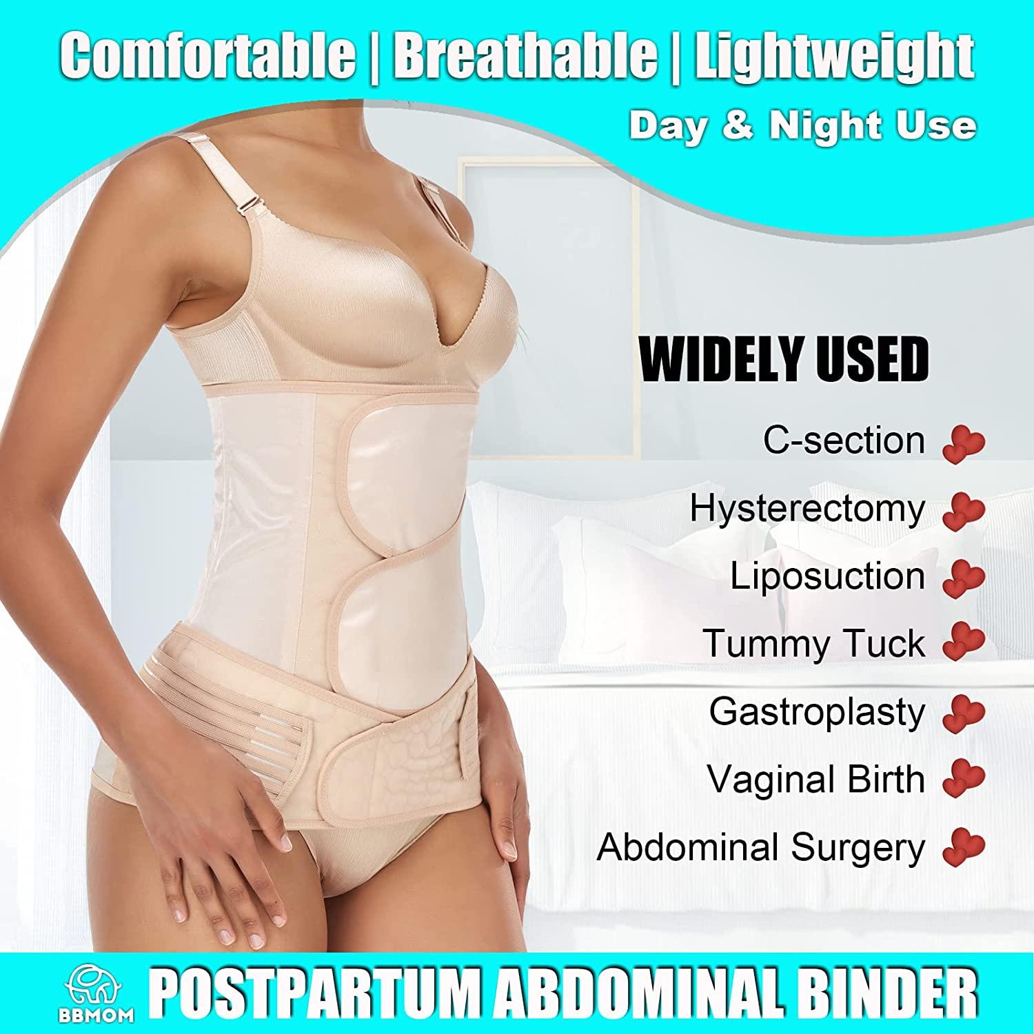 Postpartum Belly Band & Belly Wrap | C Section Belly Binder & Abdominal  Binder | Post Surgery & Pregnancy Tummy Tuck or Hysterectomy Recovery  Support