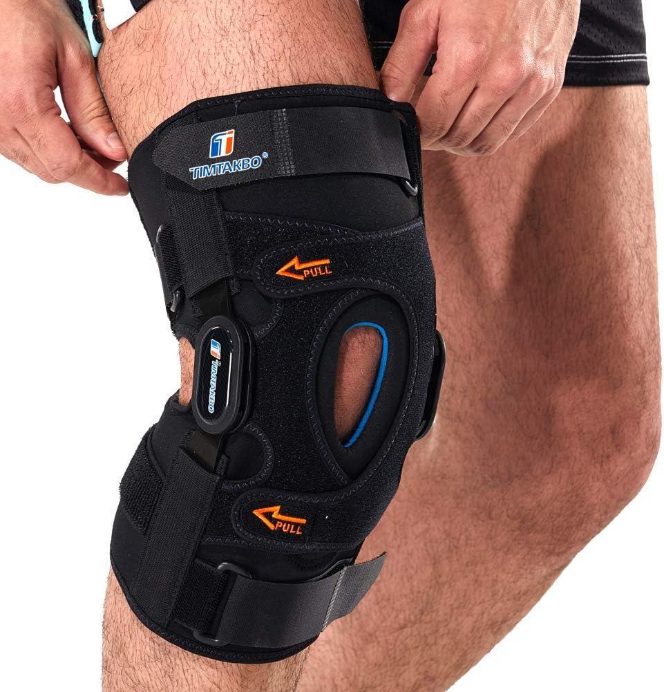 2.0 Version XXL Hinged Knee Braces for Knee Pain Relieve Gel Patella Knee  Brace Plus Size with Side Stabilizers Knee Support Wrap for Meniscus Tear  ACL MCL Arthritis(2XL Fit Upper 25-30) 2.0